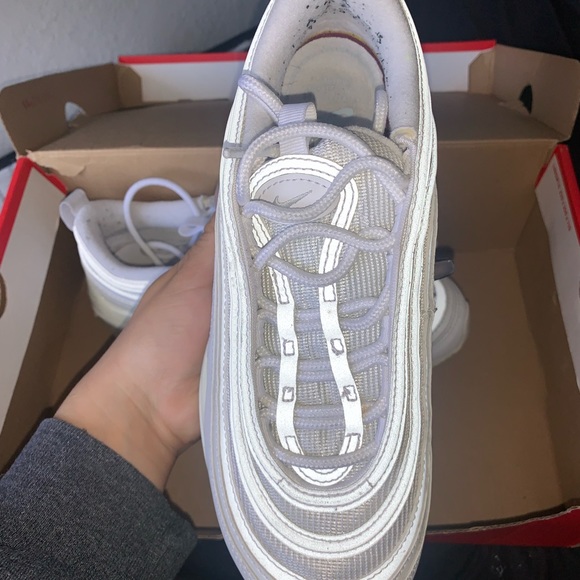Air Max 97 - White/pure white platinum in size 6 - Picture 3 of 8